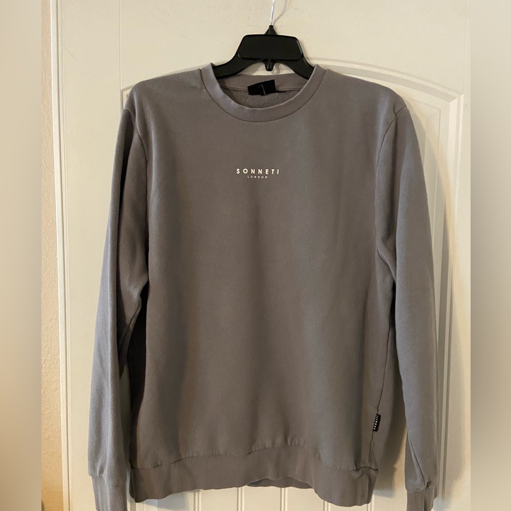 Men’s Sonneti London Brand Gray Long Sleeve Pullover Sweatshirt XXL